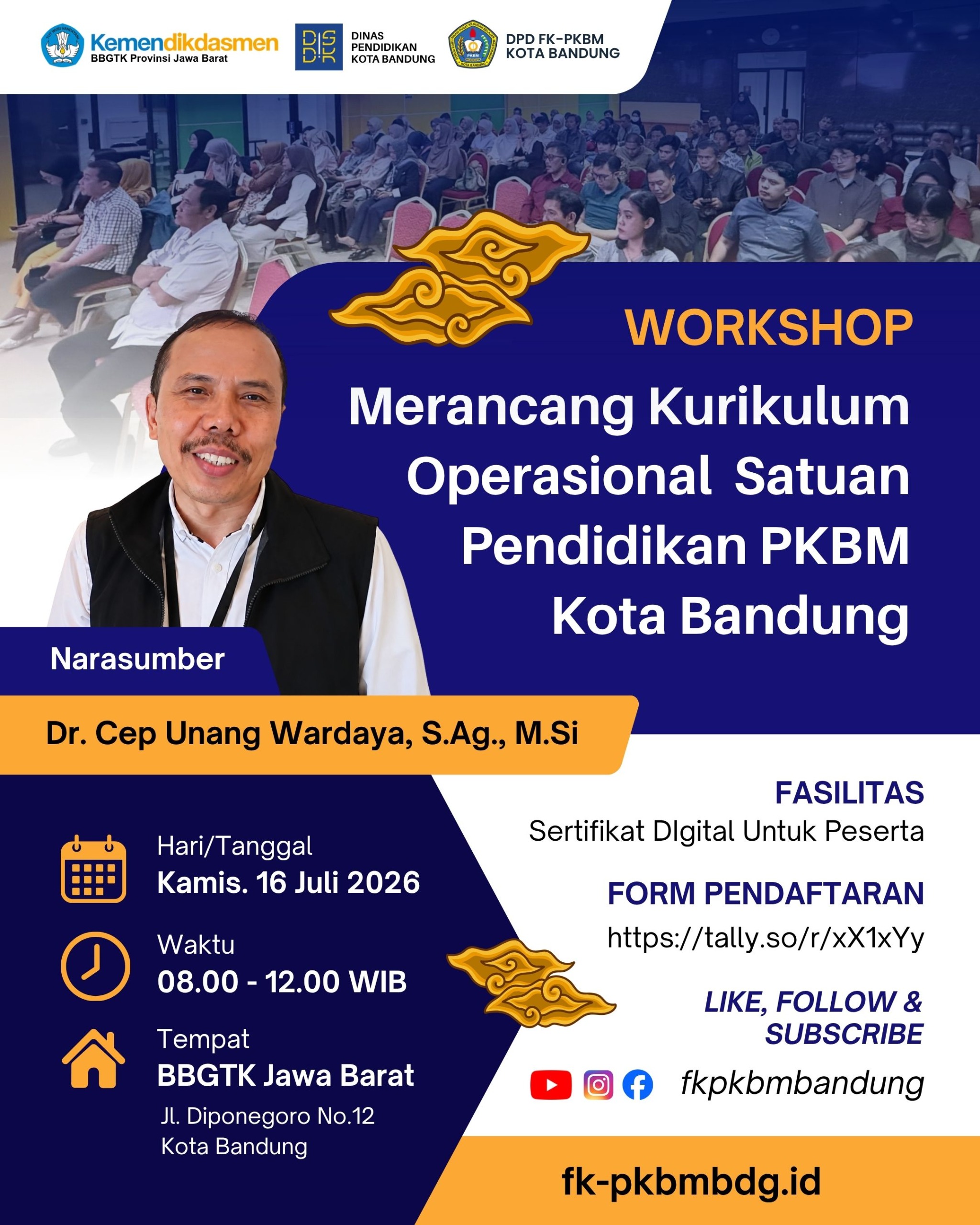 Poster Workshop Merancang Kurikulum Operasional Satuan Pendidikan PKBM Kota Bandung