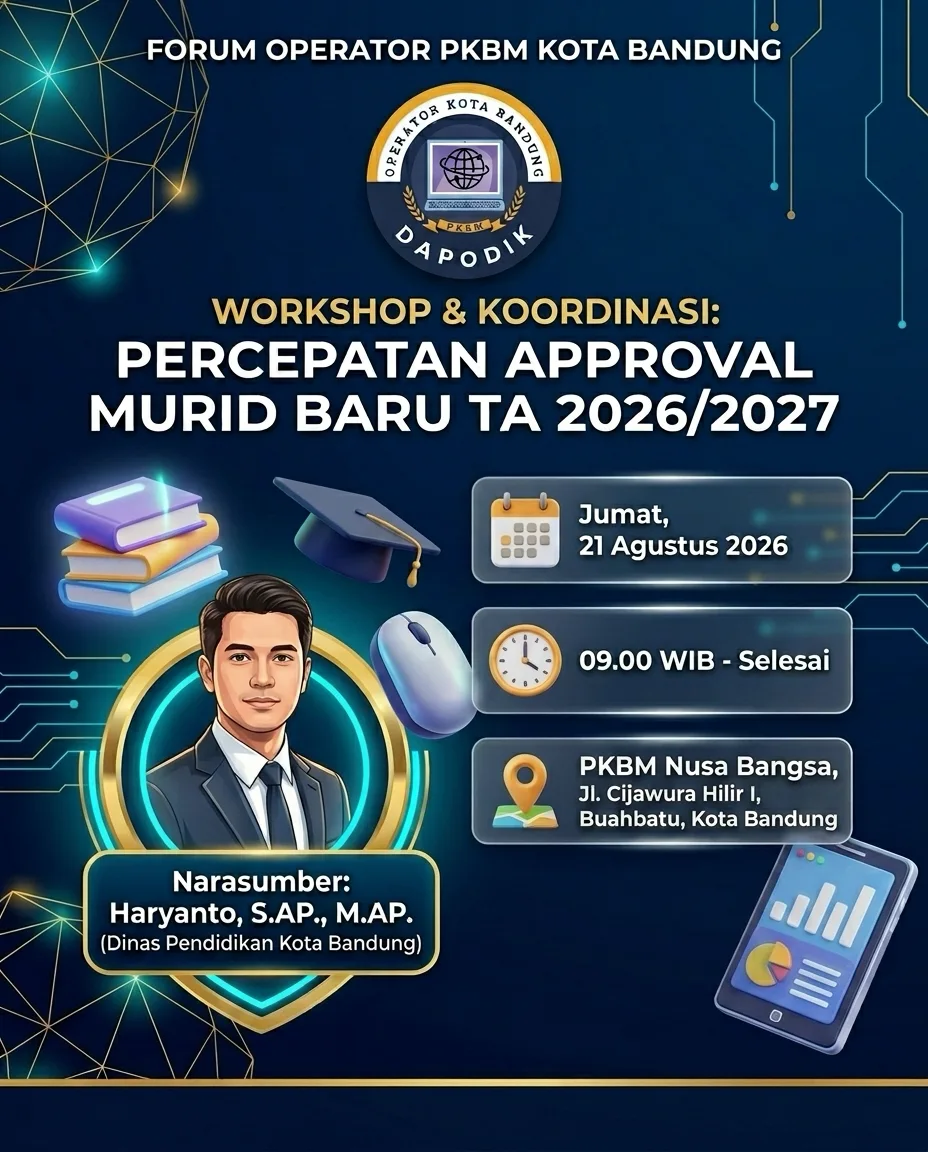 Poster Percepatan Approval Murid Baru Tahun Ajaran 2026/2027